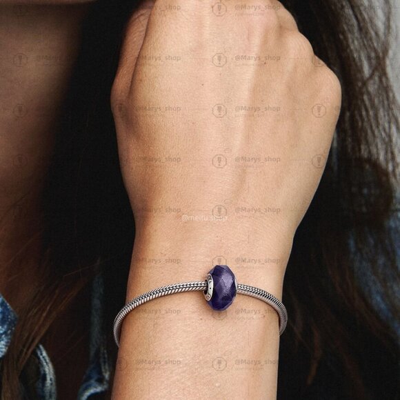 Pandora Faceted Blue Murano Glass Charm|Pendant - Picture 2 of 2